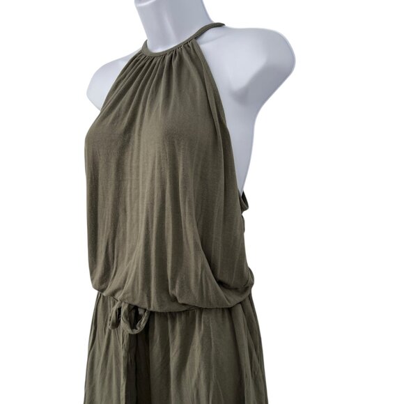 Michael Stars Jonnie Sleeveless Romper in Army Green Size Large - Picture 4 of 13